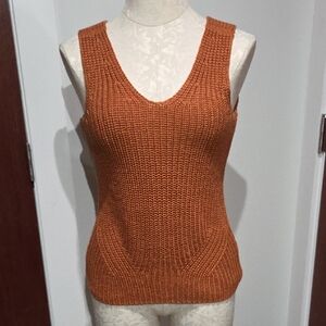 Ann Taylor Loft Rust Knit Sleeveless Top